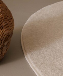 Rond vloerkleed Fine - crème