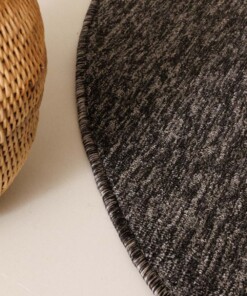 Rond vloerkleed Lush - antraciet