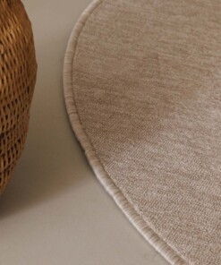 Rond vloerkleed Lush - crème