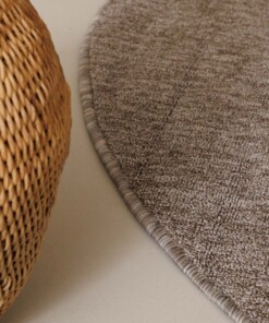 Rond vloerkleed Lush - taupe/lichtgrijs Rond vloerkleed Lush - taupe/lichtgrijs