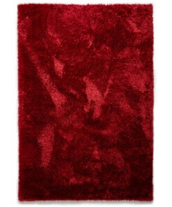 Hoogpolig vloerkleed velours Posh - rood - overzicht boven, thumbnail