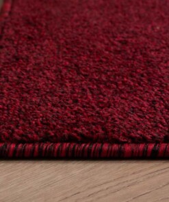 Laagpolig vloerkleed Fine - rood - close up hoek, thumbnail Laagpolig vloerkleed Fine - rood - close up hoek, thumbnail