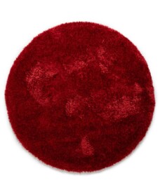 Rond hoogpolig vloerkleed velours Posh - rood - overzicht boven, thumbnail Rond hoogpolig vloerkleed velours Posh - rood - overzicht boven, thumbnail
