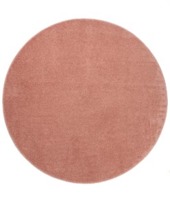 Rond vloerkleed Fine - roze - overzicht boven