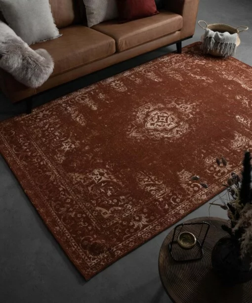 Vintage vloerkleed Nomad - roestbruin - sfeer