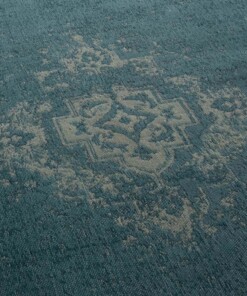 Vintage vloerkleed Nomad - grijs/blauw - close up materiaal, thumbnail