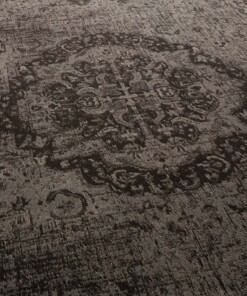 Vintage vloerkleed Traditions - grijs/taupe - close up materiaal, thumbnail