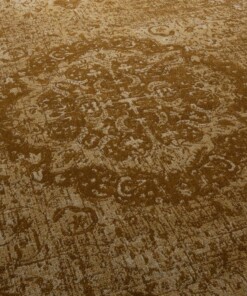 Vintage vloerkleed Traditions - okergeel - close up materiaal, thumbnail