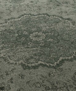 Vintage vloerkleed Village - groen - close up materiaal, thumbnail