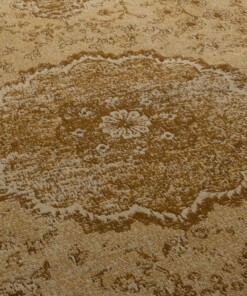 Vintage vloerkleed Village - okergeel - close up materiaal, thumbnail Vintage vloerkleed Village - okergeel - close up materiaal, thumbnail