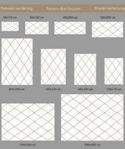 Hoogpolige loper geruit Artisan - wit/grijs Hoogpolige loper geruit Artisan - wit/grijs