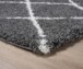 Vierkant hoogpolig vloerkleed ruiten Artisan - wit/zwart - close up, thumbnail