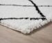 Vierkant hoogpolig vloerkleed ruiten Artisan - olijfgroen/wit - close up, thumbnail