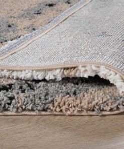 Vierkant hoogpolig vloerkleed Marble Artisan - beige - close up, thumbnail