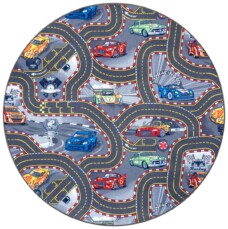 Rond speelkleed Racetrack - grijs/multi - overzicht boven, thumbnail Rond speelkleed Racetrack - grijs/multi - overzicht boven, thumbnail