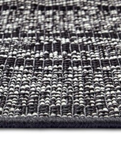 Balkonkleed - Elegant zwart/crème - close up, thumbnail