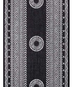 Balkonkleed - Elegant zwart/crème - overzicht boven, thumbnail