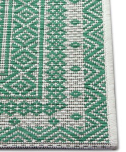 Balkonkleed - Elegant groen/crème - close up, thumbnail Balkonkleed - Elegant groen/crème - close up, thumbnail