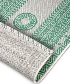 Balkonkleed - Elegant groen/crème - close up, thumbnail Balkonkleed - Elegant groen/crème - close up, thumbnail