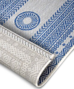 Balkonkleed - Elegant turquoise/crème - close up, thumbnail Balkonkleed - Elegant turquoise/crème - close up, thumbnail