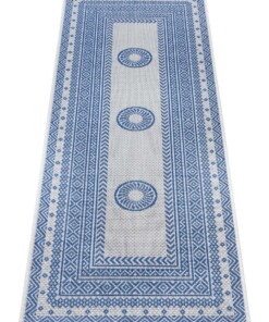 Balkonkleed - Elegant turquoise/crème - overzicht schuin, thumbnail Balkonkleed - Elegant turquoise/crème - overzicht schuin, thumbnail