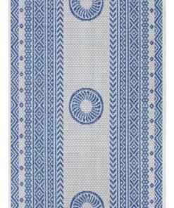 Balkonkleed - Elegant turquoise/crème - overzicht boven, thumbnail Balkonkleed - Elegant turquoise/crème - overzicht boven, thumbnail