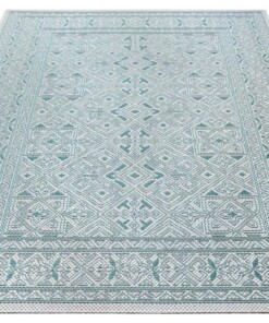 Buitenkleed geometrisch - Cuadrado turquoise/crème - overzicht schuin, thumbnail Buitenkleed geometrisch - Cuadrado turquoise/crème - overzicht schuin, thumbnail