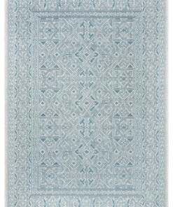 Buitenkleed geometrisch - Cuadrado turquoise/crème - overzicht boven, thumbnail Buitenkleed geometrisch - Cuadrado turquoise/crème - overzicht boven, thumbnail