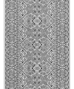 Balkonkleed geometrisch - Cuadrado zwart/crème - overzicht boven, thumbnail Balkonkleed geometrisch - Cuadrado zwart/crème - overzicht boven, thumbnail