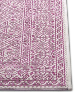 Buitenkleed geometrisch - Cuadrado roze/crème - close up, thumbnail Buitenkleed geometrisch - Cuadrado roze/crème - close up, thumbnail