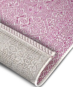 Buitenkleed geometrisch - Cuadrado roze/crème - close up, thumbnail Buitenkleed geometrisch - Cuadrado roze/crème - close up, thumbnail