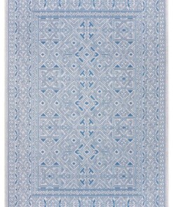 Buitenkleed geometrisch - Cuadrado blauw/crème - overzicht boven, thumbnail Buitenkleed geometrisch - Cuadrado blauw/crème - overzicht boven, thumbnail