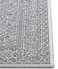 Buitenkleed geometrisch - Cuadrado grijs/crème - close up, thumbnail Buitenkleed geometrisch - Cuadrado grijs/crème - close up, thumbnail