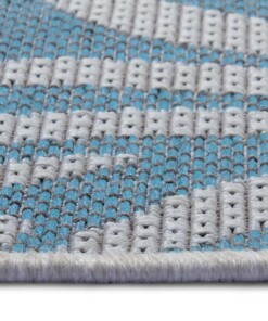 Balkonkleed zebra - Cebra lichtblauw/crème - close up, thumbnail