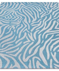 Buitenkleed zebra - Cebra lichtblauw/crème - overzicht schuin, thumbnail