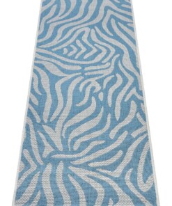 Balkonkleed zebra - Cebra lichtblauw/crème - overzicht schuin, thumbnail