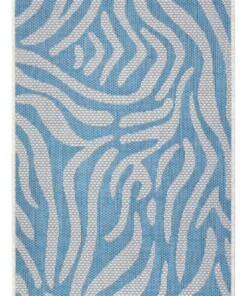 Balkonkleed zebra - Cebra lichtblauw/crème - overzicht boven, thumbnail