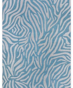 Buitenkleed zebra - Cebra lichtblauw/crème - overzicht boven, thumbnail