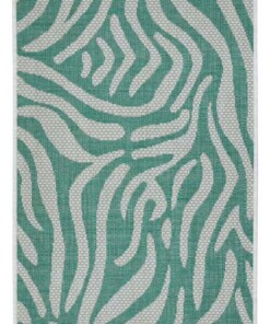 Balkonkleed zebra - Cebra groen/crème - overzicht boven