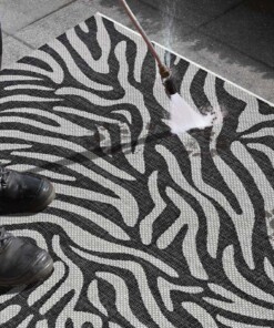 Buitenkleed zebra - Cebra zwart/crème - close up, thumbnail Buitenkleed zebra - Cebra zwart/crème - close up, thumbnail