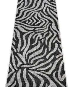 Balkonkleed zebra - Cebra zwart/crème - overzicht schuin, thumbnail