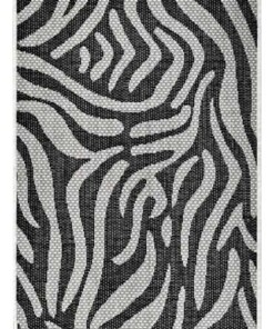 Balkonkleed zebra - Cebra zwart/crème - overzicht boven