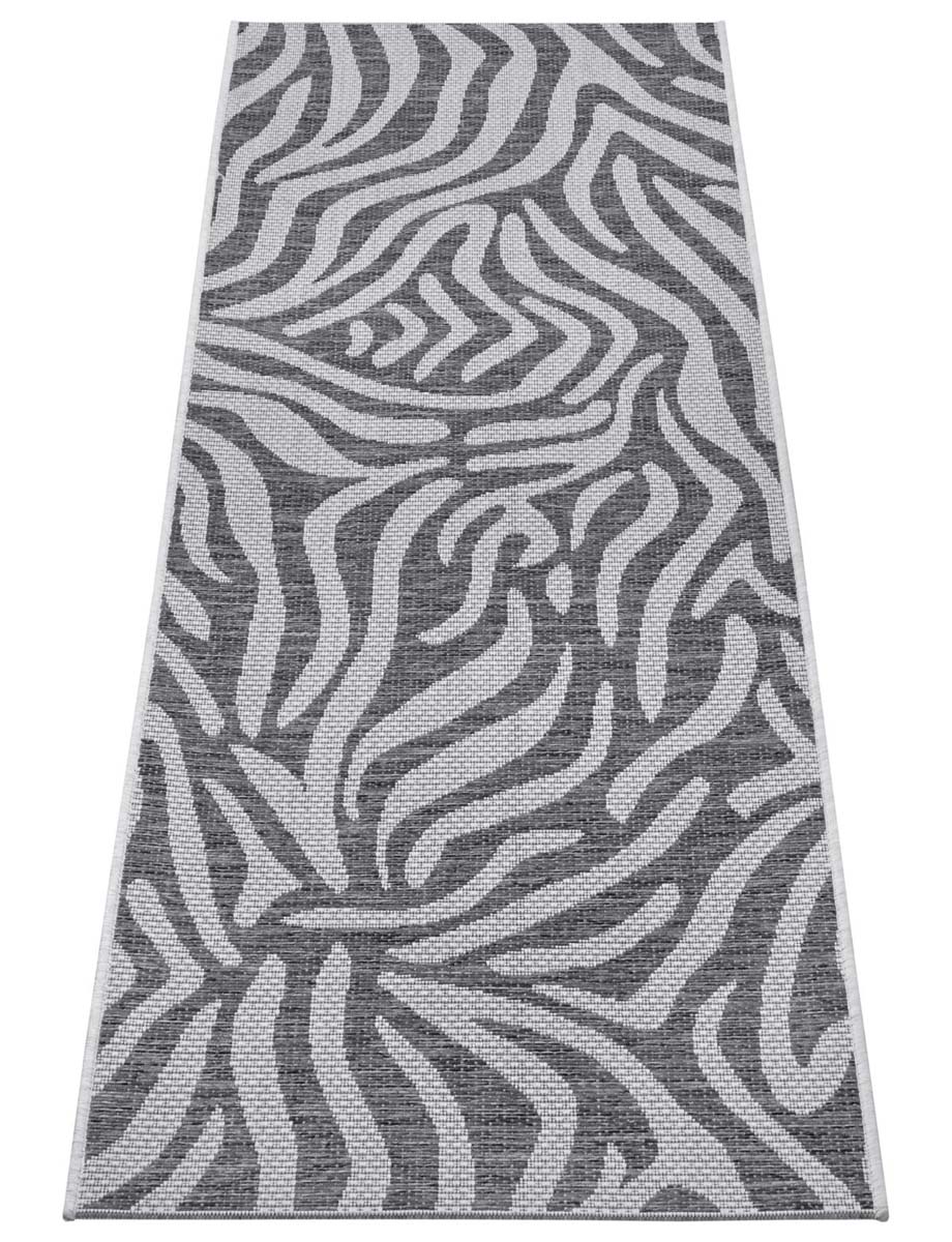 Balkonkleed zebra - Cebra grijs/crème - overzicht schuin Balkonkleed zebra - Cebra grijs/crème - overzicht schuin