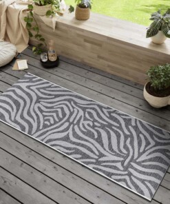 Balkonkleed zebra - Cebra grijs/crème - sfeer, thumbnail