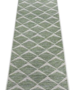 Balkonkleed design - Escala jade/crème - overzicht schuin, thumbnail