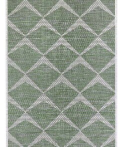 Balkonkleed design - Escala jade/crème - overzicht boven, thumbnail