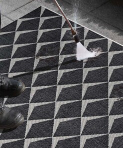 Buitenkleed design - Escala zwart/crème - close up, thumbnail Buitenkleed design - Escala zwart/crème - close up, thumbnail