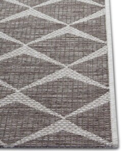 Balkonkleed design - Escala bruin/crème - close up, thumbnail