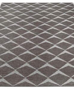 Buitenkleed design - Escala bruin/crème - overzicht schuin, thumbnail