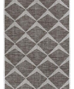 Balkonkleed design - Escala bruin/crème - overzicht boven, thumbnail